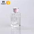 100ml hot stamping perfume glass bottle with leather caps